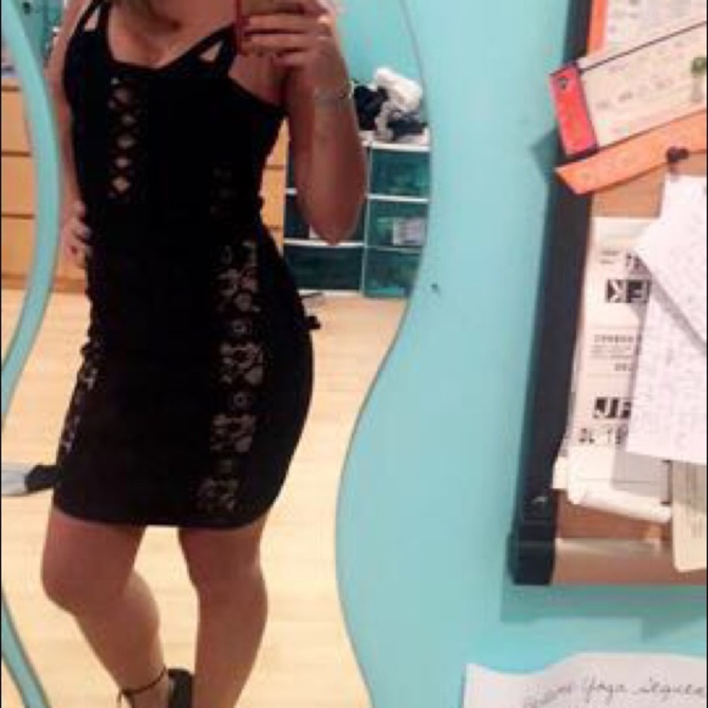 Bebe Form Fitting Little Black Dress